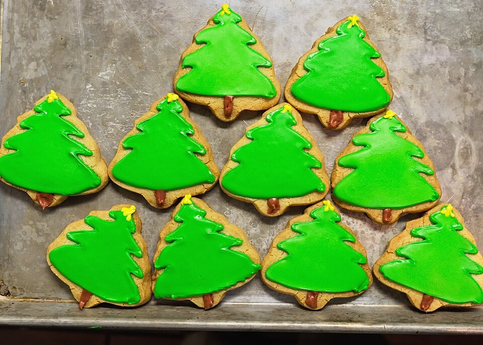 Christmas tree cookies